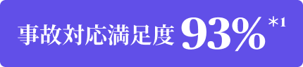 事故対応満足度 93%＊1
