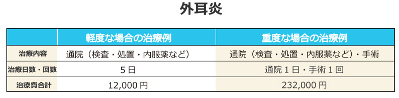 外耳炎の治療費参考事例